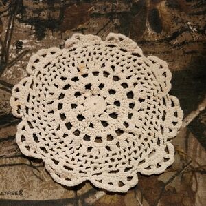 5/5.00 White Crochet Doily